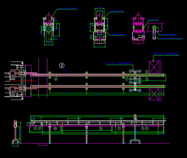 牛奶生产线输送机图